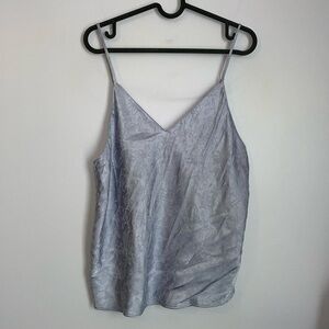 Victoria’s Secret Lavender Floral Jacquard Split Open Back Tank Top size L